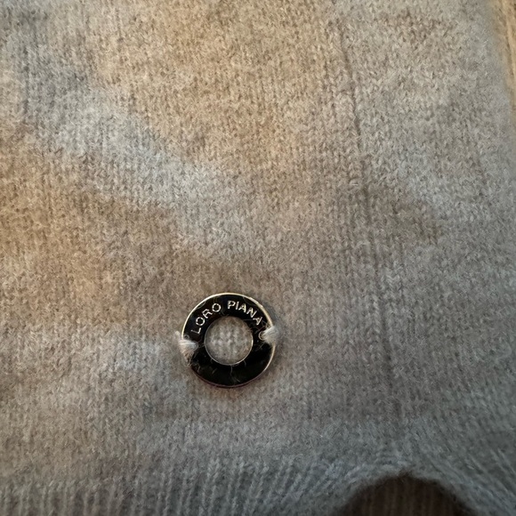 Loro Piana Gray purple cream tan baby Knit cashmere Sweater size 46 - Picture 2 of 8